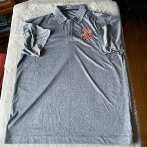 Nike golf (Peter Millar collaboration) polo, grey, embroidered logo, sz xl